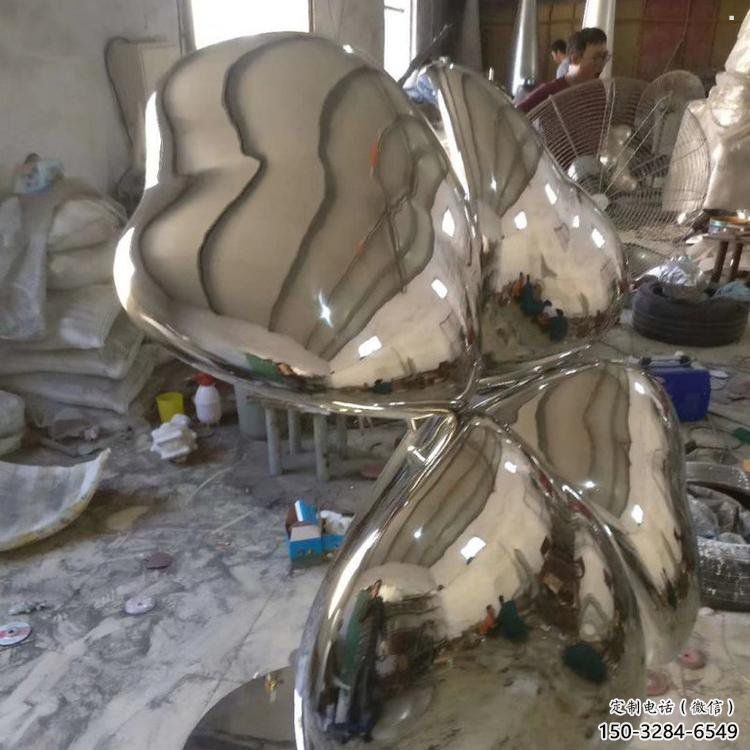 四葉草雕塑訂做，街道標(biāo)識(shí)，不銹鋼四葉草雕塑定做