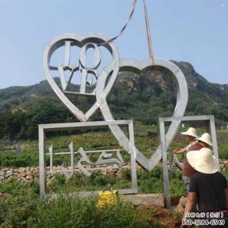 現代love雕塑承接，歐式風格，廣場不銹鋼love雕塑精選