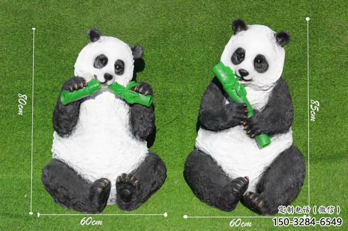 熊貓雕塑工廠選用，街道標(biāo)識(shí)，景觀仿真熊貓雕塑