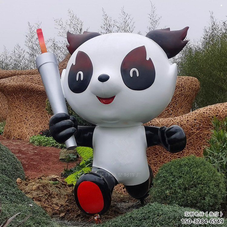 熊貓雕塑供給，中式工藝，卡通藝術熊貓雕塑精品