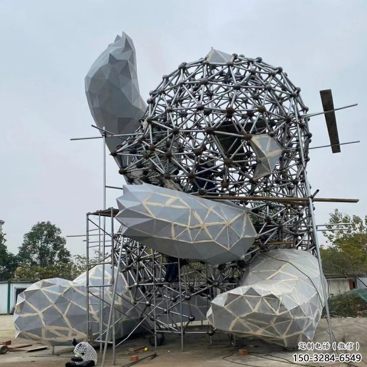 藝術熊貓雕塑觀賞型，街景小品，切面熊貓雕塑常用