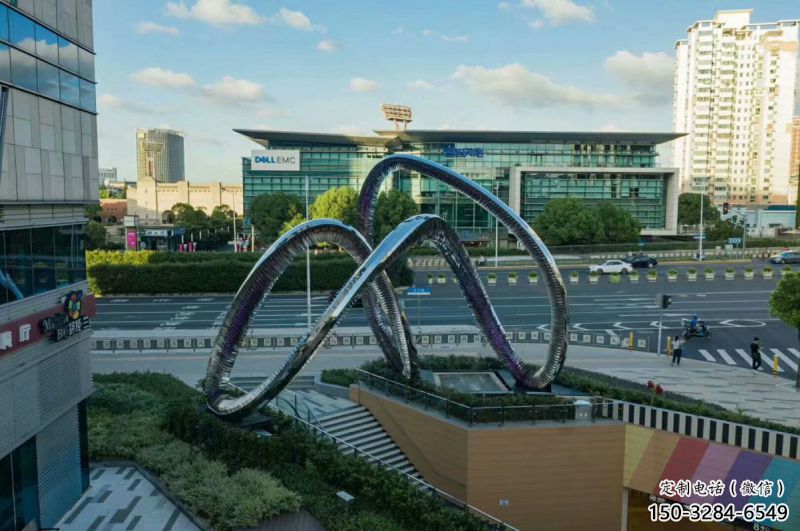 圓環(huán)雕塑制造，酒店擺件，燈光圓環(huán)雕塑選定