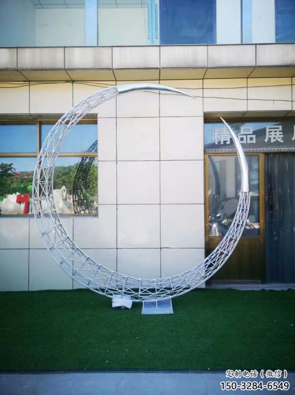 鍛鋼圓環(huán)雕塑精選，露天雕塑，鏤空圓環(huán)雕塑展品