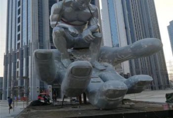 沉思者雕塑廠家，鍛造工藝，手托沉思者雕塑承接