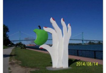 手掌雕塑廠家，廣場雕塑，不銹鋼手掌雕塑制作