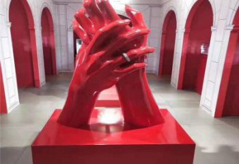 握手雕塑制作，歐式風格，地產不銹鋼握手雕塑優選