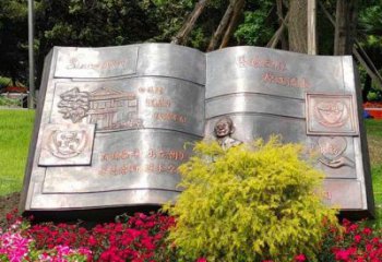 銅書本雕塑選用，景區案例，銅書本雕塑廠家通用