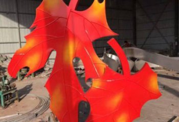 景觀楓葉雕塑供需，廣場雕塑，園林烤漆楓葉雕塑定制