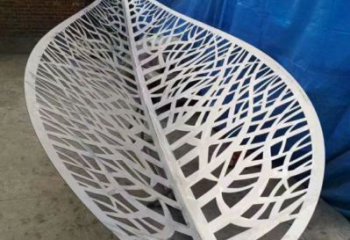 樹葉雕塑定做，標識雕塑，鏤空樹葉雕塑選定