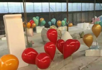 氣球樹雕塑加工，花園小品，制造玻璃鋼氣球樹雕塑廠家