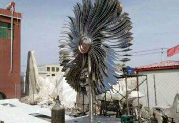 樹雕塑制造廠家，村標(biāo)概念，不銹鋼樹雕塑制作