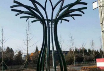 大型樹干雕塑選用，街道標(biāo)識(shí)，不銹鋼樹干雕塑常用