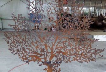 發(fā)財(cái)樹雕塑點(diǎn)擊，城區(qū)小品，不銹鋼發(fā)財(cái)樹雕塑承接