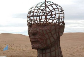 鐵藝人頭像雕塑專供，地標擺件，鏤空人頭像雕塑訂做