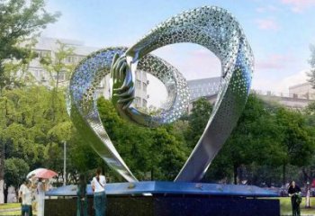 心形雕塑展品，景觀概念，鏤空鏡面心形雕塑優(yōu)選