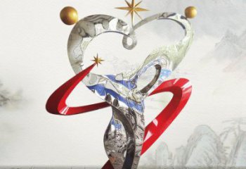 心形雕塑觀賞型，公園小品，鏡面不銹鋼心形雕塑常用