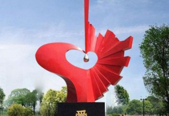 愛心雕塑制造商，城市雕塑，不銹鋼愛心雕塑觀賞型