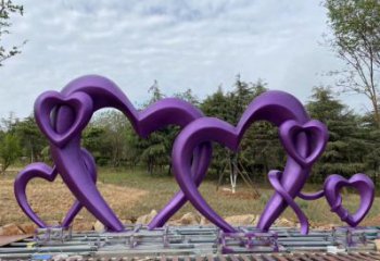 愛心雕塑制造商，鋼管組合，公共烤漆愛心雕塑優(yōu)選