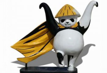 地產熊貓雕塑定做，城區小品，景觀彩繪熊貓雕塑定價