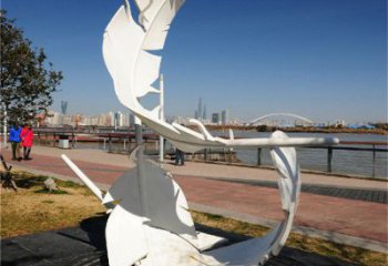 羽毛雕塑選用，小區擺件，大型烤漆羽毛雕塑公司