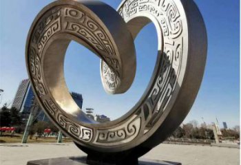 大型雙環雕塑常用，戶外擺放，不銹鋼雙環雕塑專供