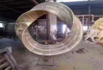 雙環雕塑供需，標識雕塑，不銹鋼雙環雕塑制造商