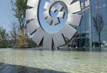 烤漆圓環雕塑制造商，室外軟裝，燈光圓環雕塑制作承接