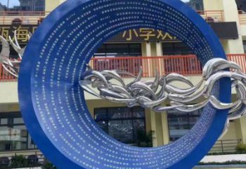 制造圓環雕塑供需，鋼管組合，烤漆圓環雕塑供應