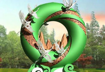 中式圓環雕塑定價，街頭雕塑，烤漆圓環雕塑精選