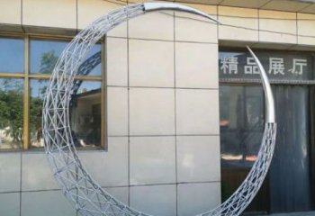 抽象圓環雕塑預定，校園雕塑，鏤空圓環雕塑承接