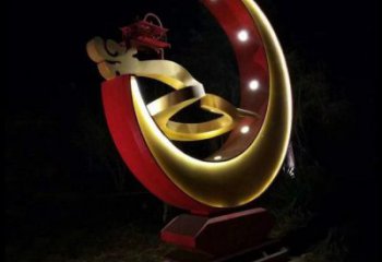 月亮雕塑制造，街景小品，景觀鏤空月亮雕塑優價