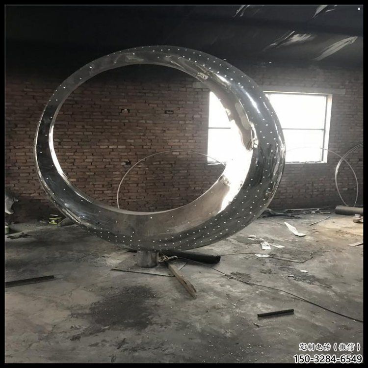 月亮雕塑觀賞型，公園小品，不銹鋼月亮雕塑常用