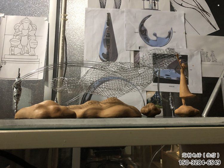 金屬云朵雕塑，美陳原理，鏤空工藝制作