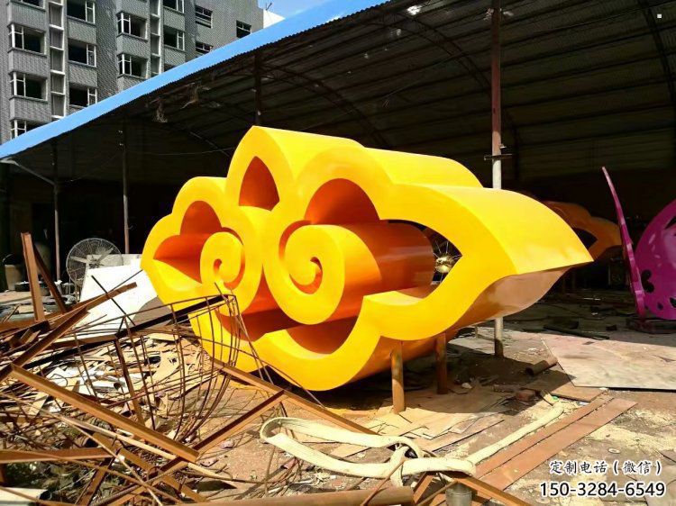 景觀館云朵雕塑，鍍銅景觀雕塑，鍍銅工藝