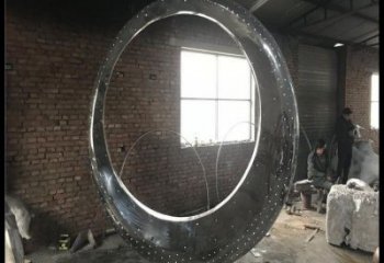 制造月亮船雕塑專供，地標擺件，不銹鋼月亮船雕塑訂做