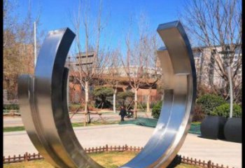 別墅區月牙雕塑