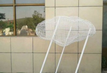 庭院云朵雕塑，鍍金歐式雕塑，網(wǎng)格形式