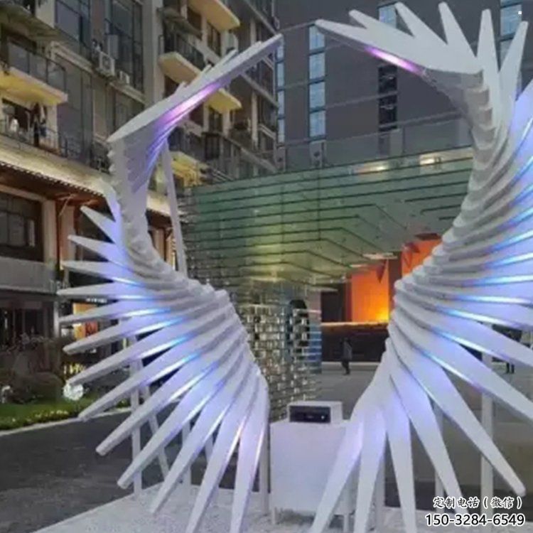 天使之翼雕塑常用，鋼管組合，景觀翅膀雕塑定價