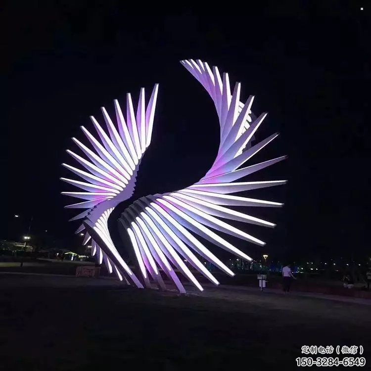 天使之翼雕塑制造商，城市雕塑，公園廣場翅膀雕塑觀賞型