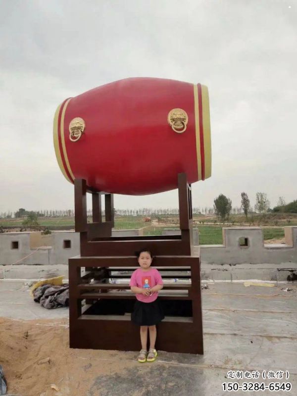 戶外鑼鼓雕塑通用，多彩藝術，不銹鋼鑼鼓雕塑供應