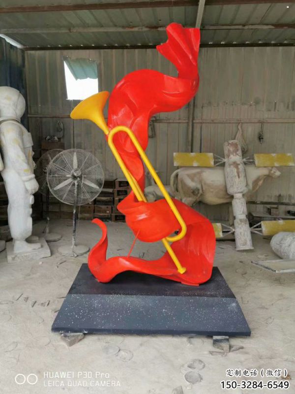 烤漆軍號(hào)雕塑
