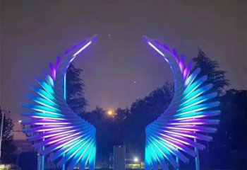 金屬天使之翼雕塑制造商，鋼管組合，公共翅膀雕塑優(yōu)選