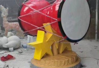 手拍鼓雕塑觀賞型，標(biāo)識(shí)雕塑，紀(jì)念不銹鋼手拍鼓雕塑展品