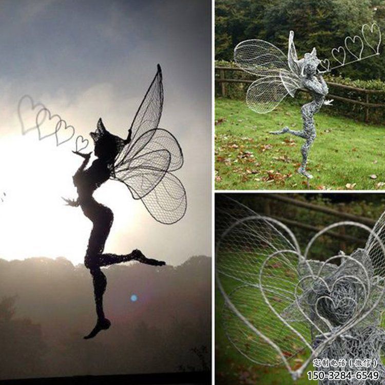 淮南小精靈雕塑，抽象卡通雕塑，美陳人物擺件