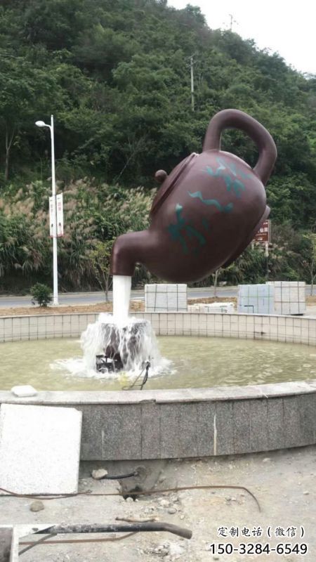 定西小區天壺標志雕塑，多彩藝術，天壺雕塑生產廠家