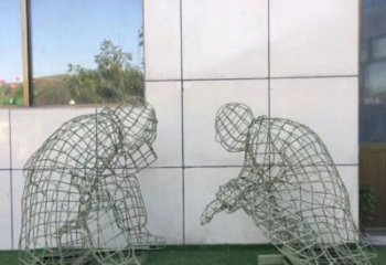 宿州鏤空對弈雕塑標準，廣場雕塑，鐵藝民俗人物雕塑供給