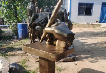 泉州手握鋼筆雕塑，街道標(biāo)識，玻璃鋼手握鋼筆雕塑廠家