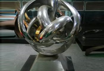 甘南地產(chǎn)雙環(huán)雕塑定做，城區(qū)小品，景觀不銹鋼雙環(huán)雕塑定價(jià)