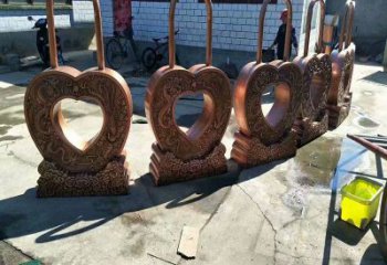 慶陽景觀同心鎖雕塑供應，藝術雕塑，現代鎖子雕塑供求