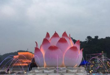 甘南蓮花雕塑廠家，景區(qū)雕塑，水景蓮花噴泉雕塑精選